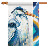 Hand Painted Heron Flag image 5