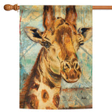 Hand Painted Giraffe Flag image 5
