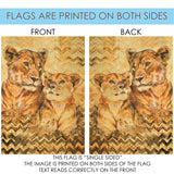 Hand Painted Lioness And Cub Flag image 9