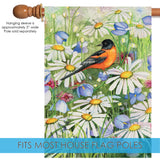 Baltimore Oriole And Daisies Flag image 4