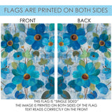 Oil Painted Blue Poppies And Lilies Flag image 9