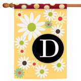 Floral Monogram-D Flag image 5