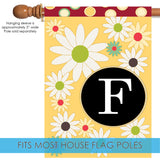 Floral Monogram-F Flag image 4