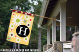 Floral Monogram-H Flag image 8