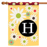 Floral Monogram-H Flag image 5
