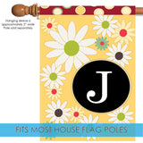Floral Monogram-J Flag image 4