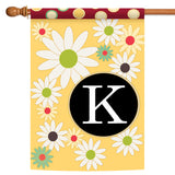 Floral Monogram-K Flag image 5
