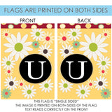 Floral Monogram-U Flag image 9