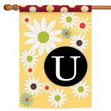 Floral Monogram-U Flag image 5