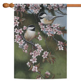 Forget Me Not Chickadees Flag image 5