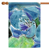 Watercolor Blue Lilies Flag image 5