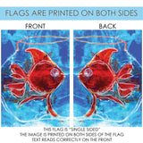 Watercolor Red Goldfish Flag image 9