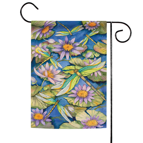 Waterlilies & Dragonflies Flag image 1