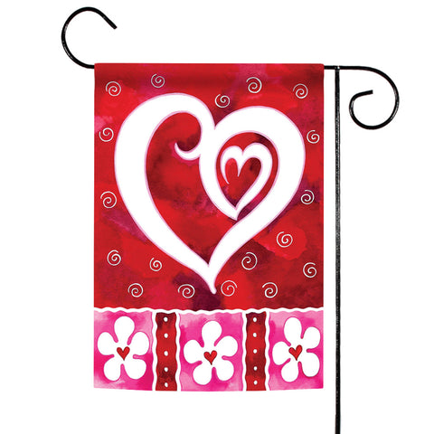 Heart & Flowers Flag image 1