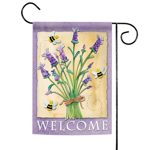 Lavender Welcome Flag image 1