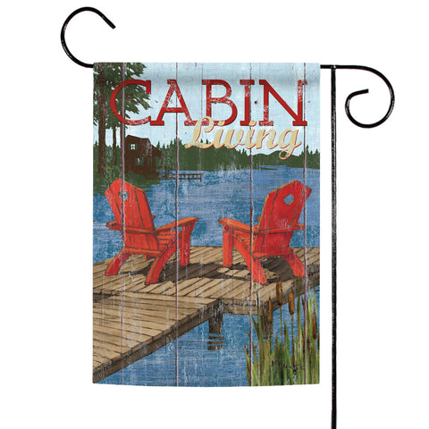 Rustic Cabin Living Flag image 1