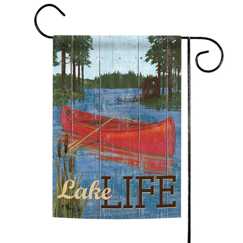 Rustic Lake Life Flag image 1