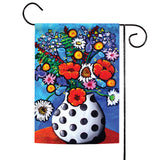 Polka Dot Vase Bouquet Flag image 1