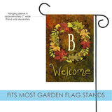 Fall Wreath Monogram B Flag image 3