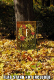 Fall Wreath Monogram F Flag image 7