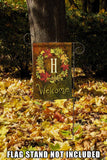 Fall Wreath Monogram H Flag image 7