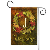 Fall Wreath Monogram J Flag image 1
