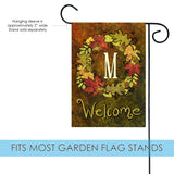 Fall Wreath Monogram M Flag image 3