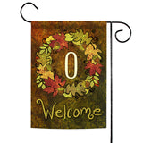 Fall Wreath Monogram O Flag image 1