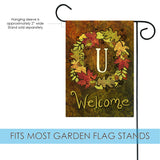 Fall Wreath Monogram U Flag image 3