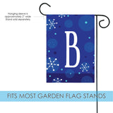 Winter Snowflakes Monogram B Flag image 3