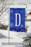 Winter Snowflakes Monogram D Flag image 7