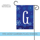 Winter Snowflakes Monogram G Flag image 3