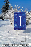 Winter Snowflakes Monogram I Flag image 7