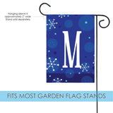 Winter Snowflakes Monogram M Flag image 3