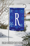Winter Snowflakes Monogram R Flag image 7