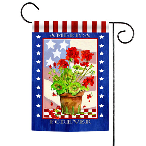 Patriotic Geranium Pot Flag image 1