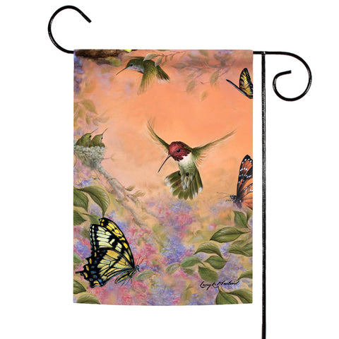 Anna's Hummingbirds and Butterflies Flag image 1