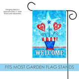 Potted Patriotic Welcome Flag image 3