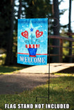 Potted Patriotic Welcome Flag image 7