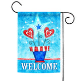 Potted Patriotic Welcome Flag image 1
