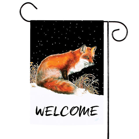 Winter Welcome Fox Flag image 1