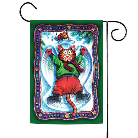 Snow Angel Kitty Flag image 1