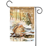 Snowy Squirrel Flag image 1