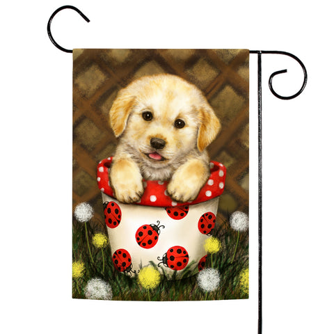 Potted Puppy Flag image 1