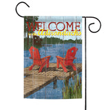 Rustic Cabin Living-Welcome to the Adirondacks Flag image 1
