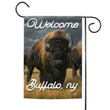 Where the Buffalo Roam-Welcome Buffalo NY Flag image 1