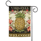 Pineapple & Scrolls-Virginia Welcome Flag image 1