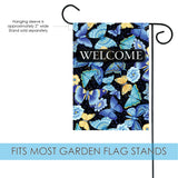 Blue Butterfly Welcome Flag image 3