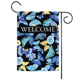 Blue Butterfly Welcome Flag image 1
