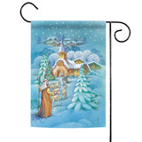 Snowy Nativity Flag image 1